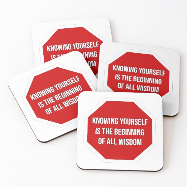 Item preview, Quote by Aristotle "Knowing yourself is the beginning of all wisdom" for better mindset designed and sold by Nuttha49POD.