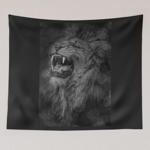 Item preview, Roaring Lion Monochrome Portrait  designed and sold by Alisonchambers2.