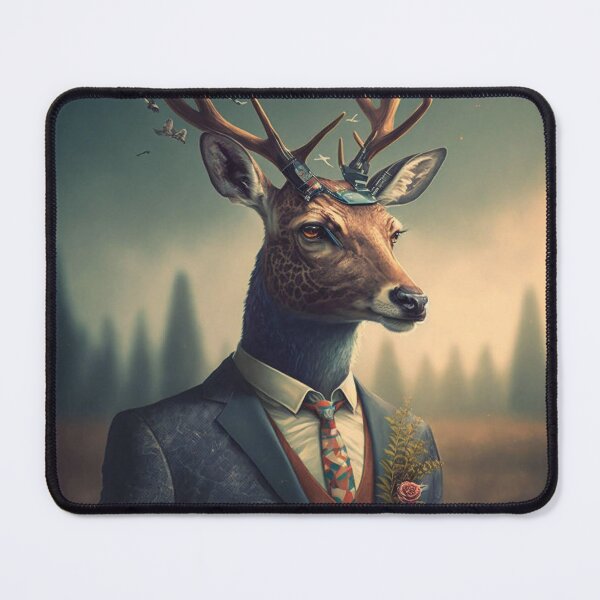 Item preview, Deer Wearing A Suit Portrait designed and sold by ChickenTraffic.