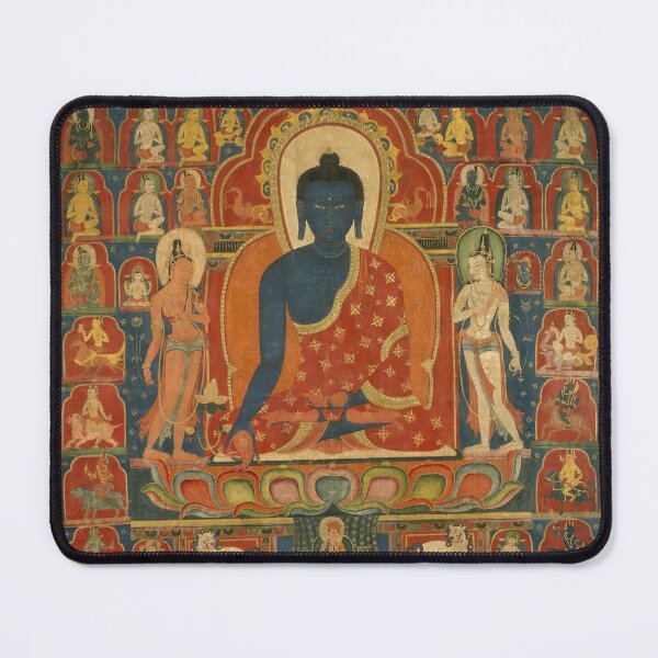 Item preview, Medicine Buddha Tibetan Buddhist Thangka Reproduction designed and sold by Tammy Winand Arts.