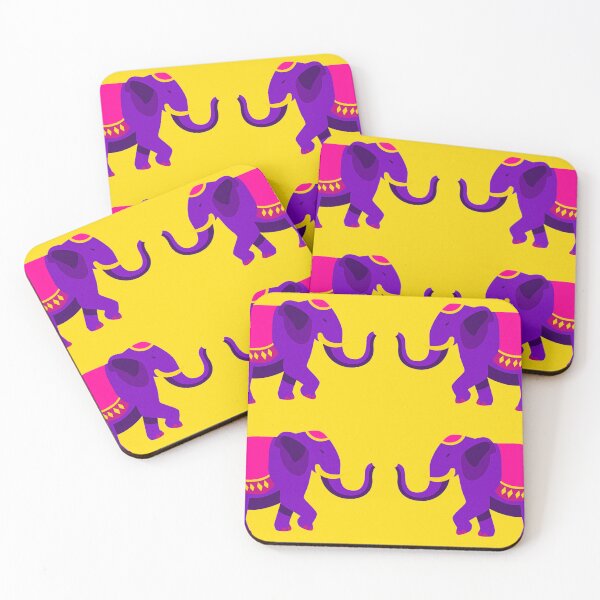 Item preview, Indian Festival Theme Elephant Artwork on Yellow Background designed and sold by deepakrode7.