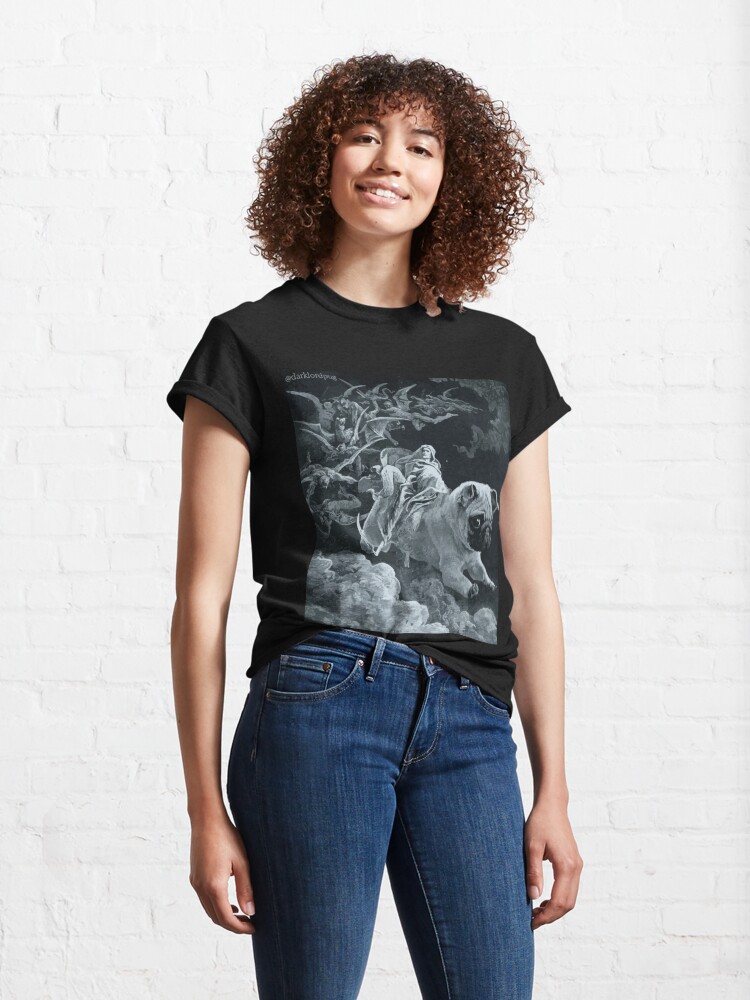 Alternate view of Death Rides a Pale Pug Classic T-Shirt