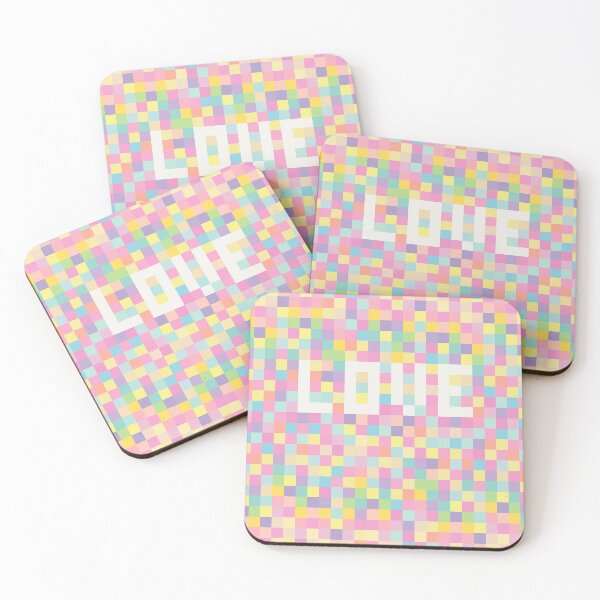 Item preview, Love - pastel quad/pixel pattern designed and sold by greatnorris.