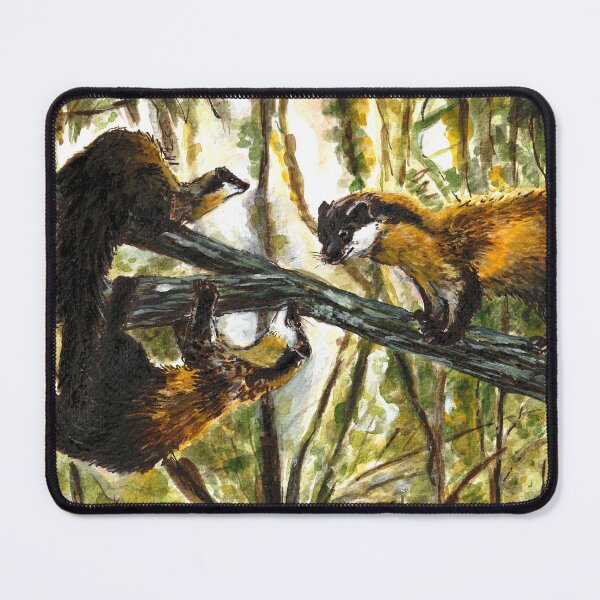 Item preview, Yellow throated Martens in the forest designed and sold by belettelepink.