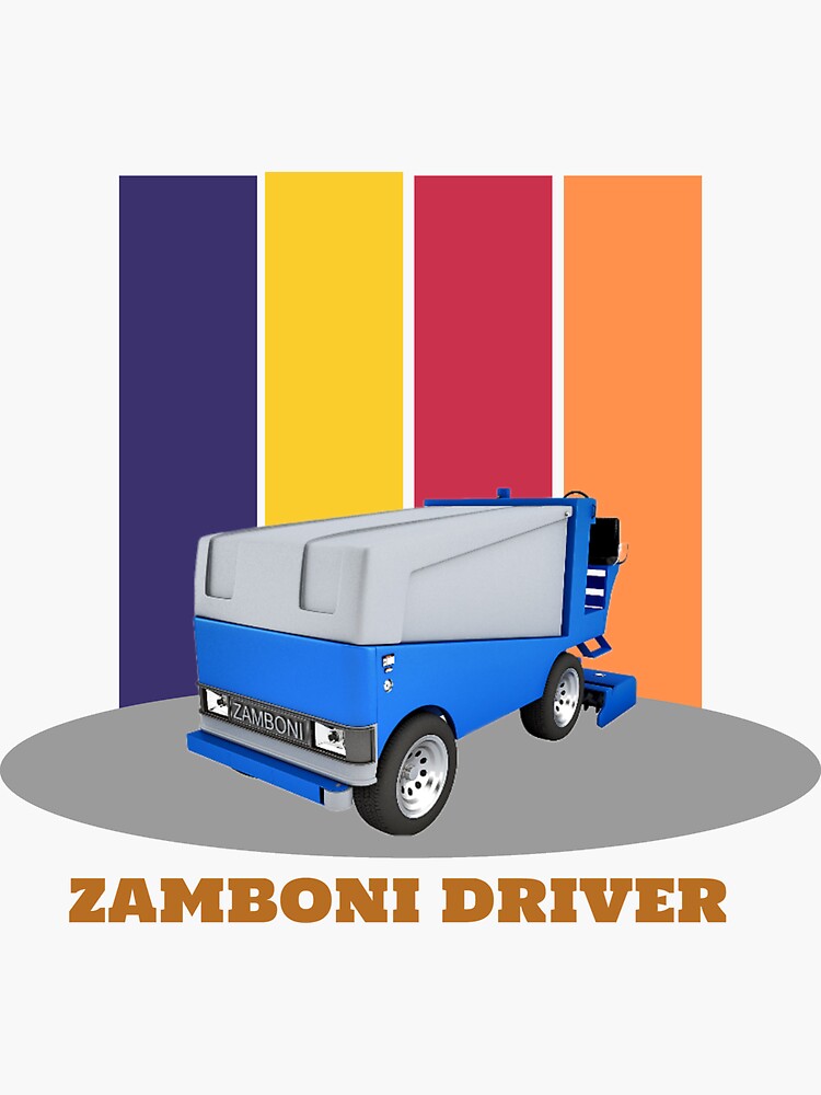 "Zamboni Driver Retro" Sticker for Sale by saskadventurer Redbubble