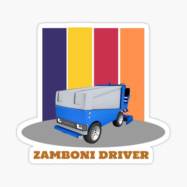 "Zamboni Driver Retro" Sticker for Sale by saskadventurer Redbubble