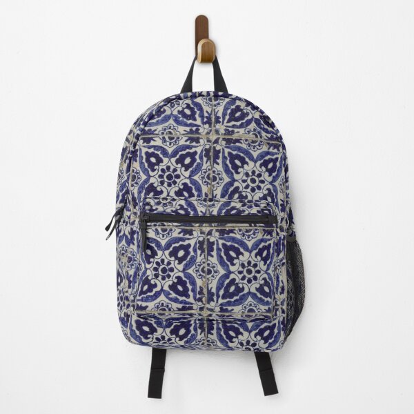 Item preview, Rustic Italian Tiles Azulejo Blue White Geometric designed and sold by idovedesign.