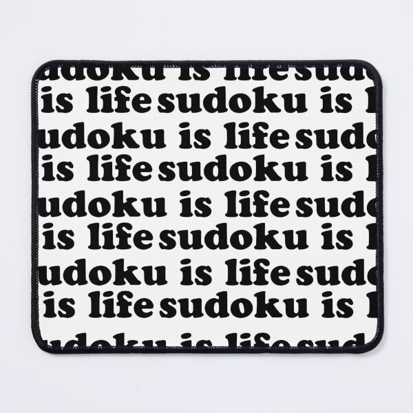 Item preview, Sudoku is Life | Black Tiled Font 1 designed and sold by beanibooi.
