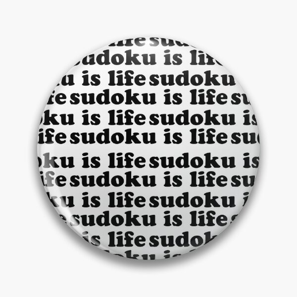 Item preview, Sudoku is Life | Black Tiled Font 1 designed and sold by beanibooi.