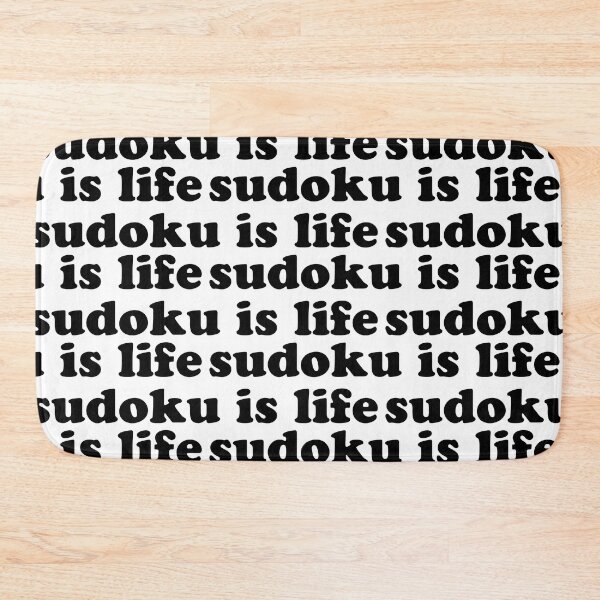 Item preview, Sudoku is Life | Black Tiled Font 1 designed and sold by beanibooi.