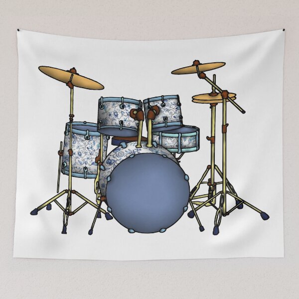 Item preview, Blue Vintage Drum Set designed and sold by kamkam19.
