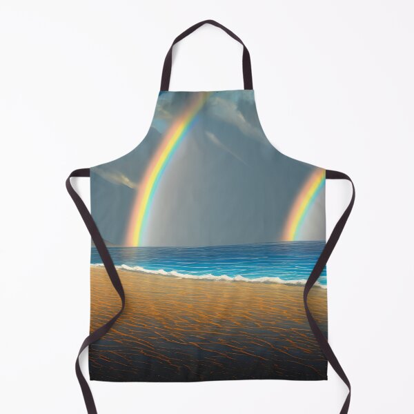 Item preview, Serene Beach and Beautiful Double Rainbows Design designed and sold by Rell1970.