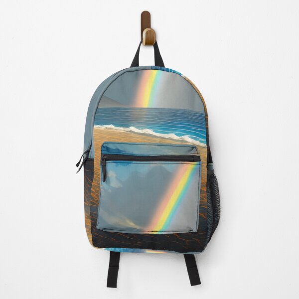 Item preview, Serene Beach and Beautiful Double Rainbows Design designed and sold by Rell1970.
