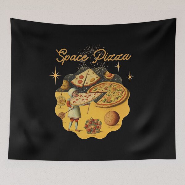 Item preview, Fantasy on the theme of Pizza in space Vintage comics Space Pizza designed and sold by GorinART.