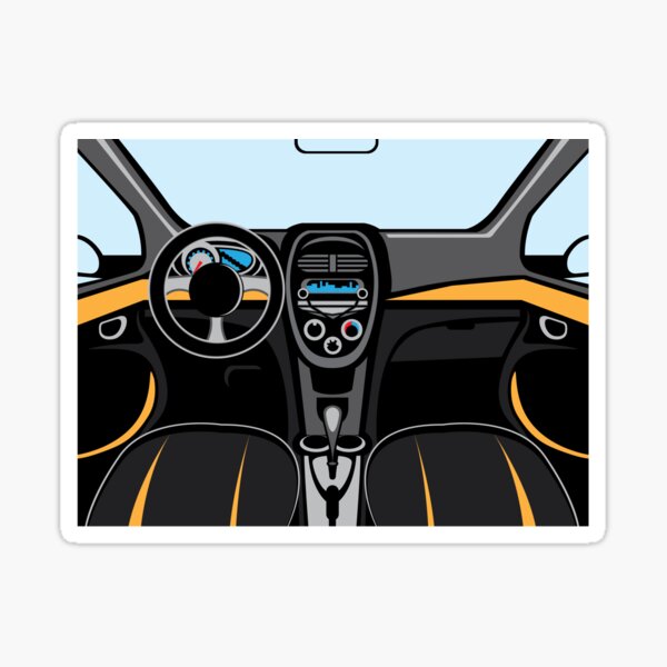 "Car Interior" Sticker for Sale by vectorworks51 Redbubble