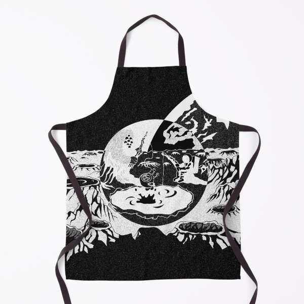 Item preview, Black and white retro futuristic alien fishing camp designed and sold by Popalt.