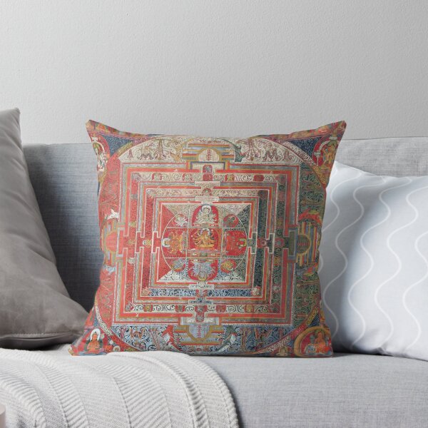 Item preview, Manjushri Tibetan Buddhist Deity Mandala Thangka Reproduction designed and sold by Emotional AbsurdiTees.