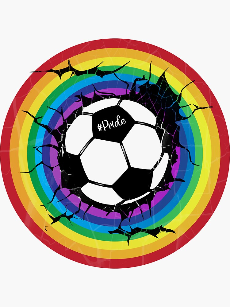 Grant Wahl Pride Rainbow Lgbt Soccer Ball Cracked Football Sticker For Sale By Dinev Redbubble 