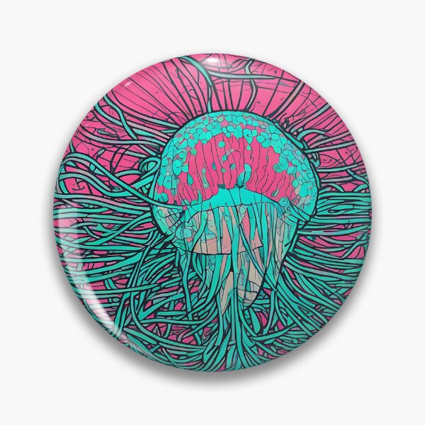 Item preview, Jellyfish logo, geometric, vector, symmetrical, minimalism designed and sold by DrawItOnce.