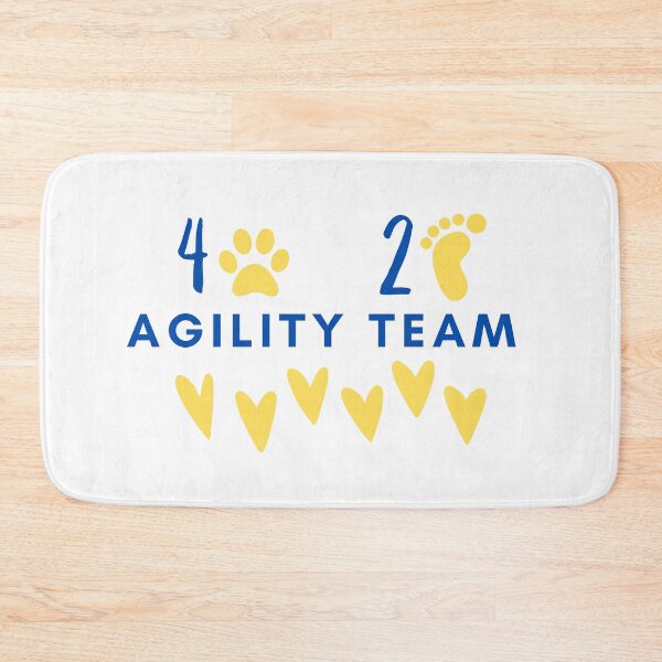 Item preview, Agility team 4 legs and 2 feet with hearts in blue and yellow designed and sold by PausePapote.