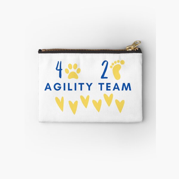 Item preview, Agility team 4 legs and 2 feet with hearts in blue and yellow designed and sold by PausePapote.