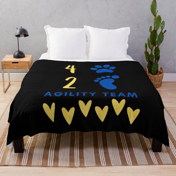 Item preview, Agility team 4 legs and 2 feet with hearts in blue and yellow designed and sold by PausePapote.