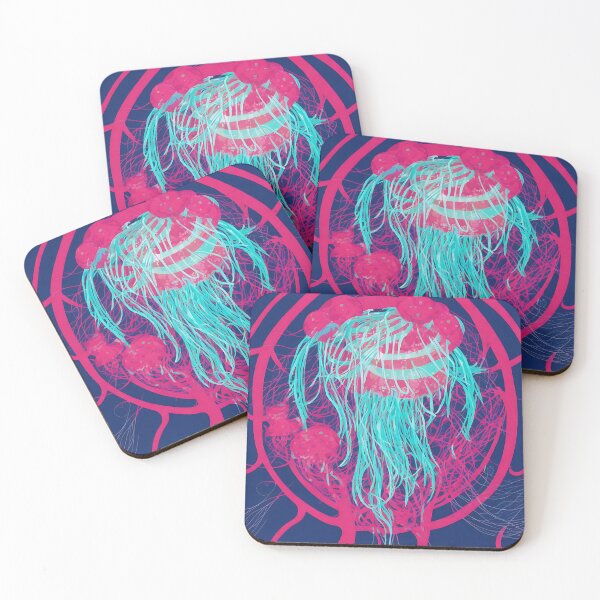 Item preview, Jellyfish logo, geometric, vector, symmetrical, minimalism designed and sold by DrawItOnce.