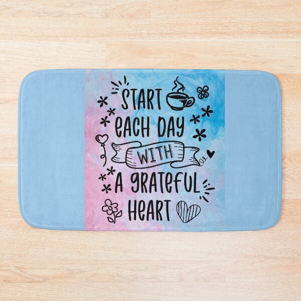 Item preview, Start Each Day With A Grateful Heart Cute Black Handwriting Typography Inspirational Quote 1 designed and sold by Cawaiico.
