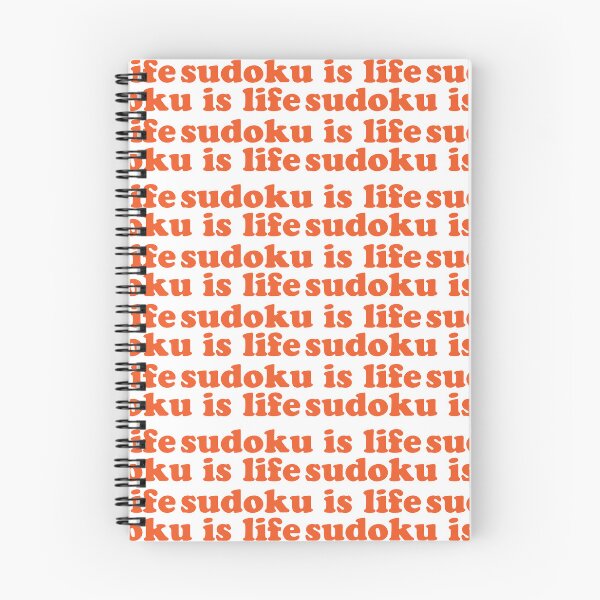 Item preview, Sudoku is Life | Burnt Orange Tiled Font 1 designed and sold by beanibooi.