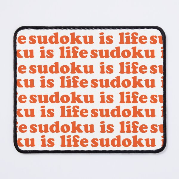 Item preview, Sudoku is Life | Burnt Orange Tiled Font 1 designed and sold by beanibooi.