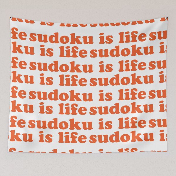 Item preview, Sudoku is Life | Burnt Orange Tiled Font 1 designed and sold by beanibooi.