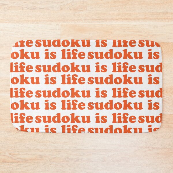 Item preview, Sudoku is Life | Burnt Orange Tiled Font 1 designed and sold by beanibooi.