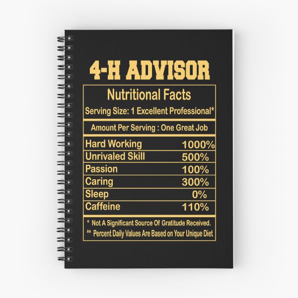 Item preview, 4h advisor nutritional facts gifts designed and sold by tejoi.
