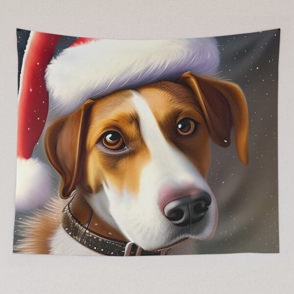 Item preview, Christmas Hamiltonstovare Wearing A Santa Hat designed and sold by ZenEverAI.