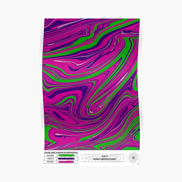  Windy Abstractions | Color Vibez 010-3 Poster