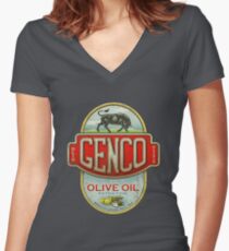 Der Pate - Genco Olivenöl Co. Shirt mit V-Ausschnitt