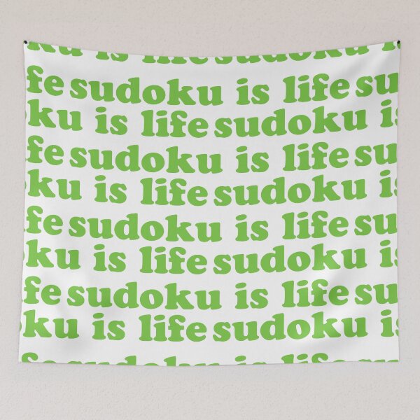 Item preview, Sudoku is Life | Green Tiled Font 1 designed and sold by beanibooi.