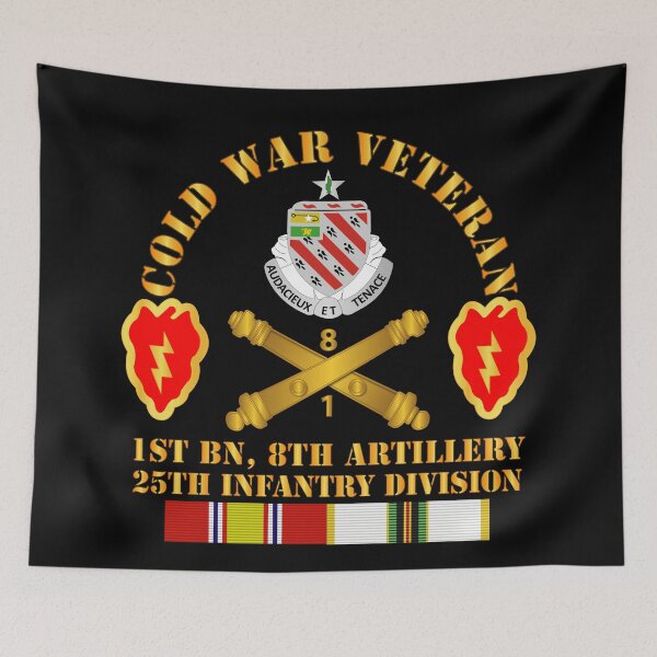 Item preview, Army - Cold War Vet w 1st Bn 8th Artillery - 25th ID w COLD SVC designed and sold by Military Insignia Products.