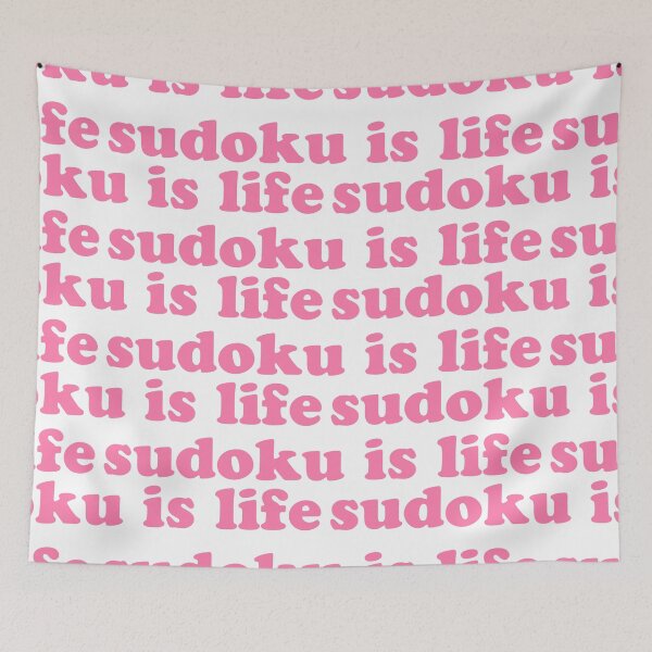 Item preview, Sudoku is Life | Pink Tiled Font 1 designed and sold by beanibooi.
