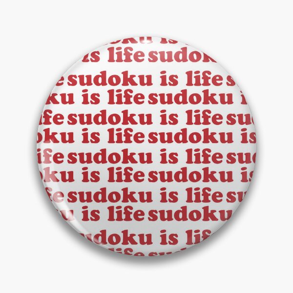 Item preview, Copy of Sudoku is Life | Red Tiled Font 1 designed and sold by beanibooi.