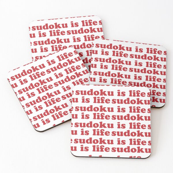 Item preview, Copy of Sudoku is Life | Red Tiled Font 1 designed and sold by beanibooi.
