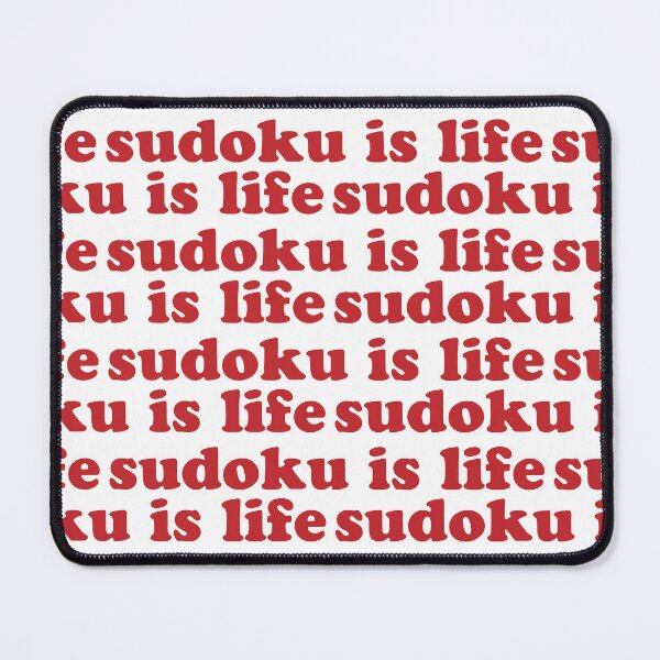 Item preview, Copy of Sudoku is Life | Red Tiled Font 1 designed and sold by beanibooi.