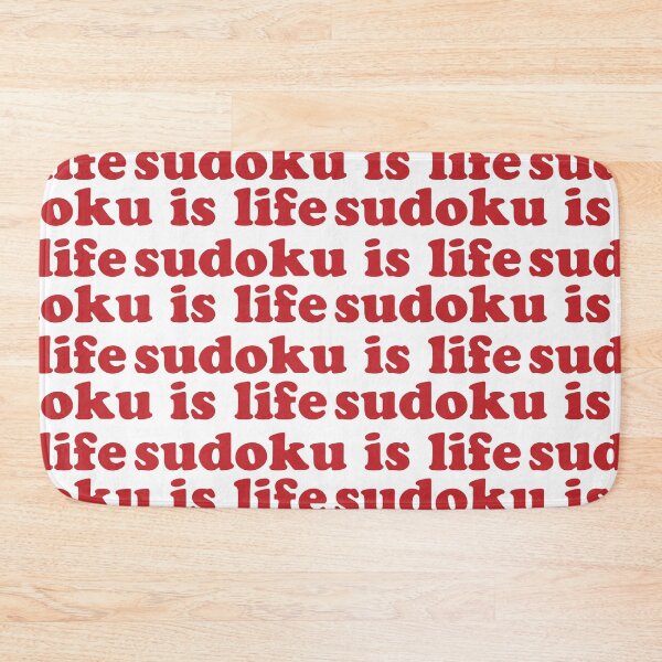 Item preview, Copy of Sudoku is Life | Red Tiled Font 1 designed and sold by beanibooi.