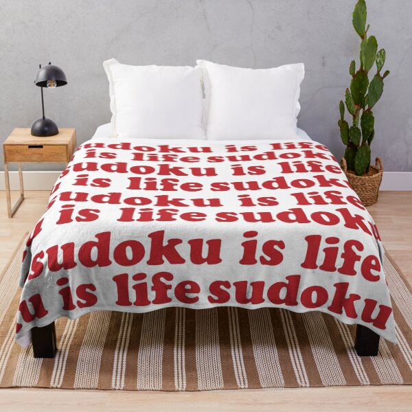 Item preview, Copy of Sudoku is Life | Red Tiled Font 1 designed and sold by beanibooi.