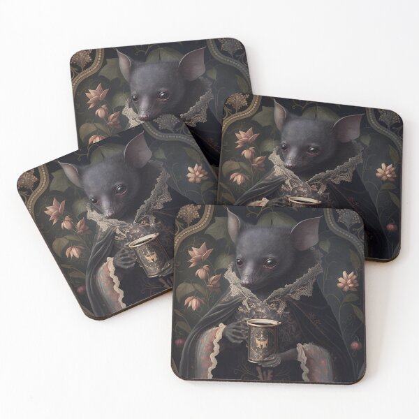 Item preview, Dainty bat with coffee designed and sold by SenkiAlphonse.