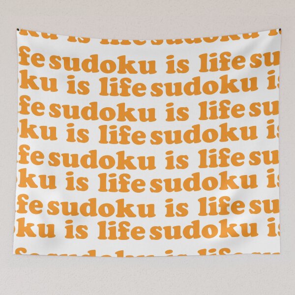 Item preview, Sudoku is Life | Orange Tiled Font 1 designed and sold by beanibooi.