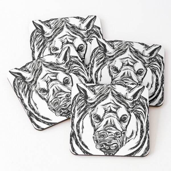 Item preview, Rhinoceros logo, geometric, vector, symmetrical, minimalism designed and sold by DrawItOnce.