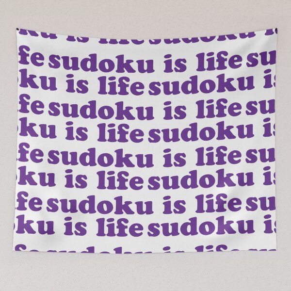 Item preview, Sudoku is Life | Purple Tiled Font 1 designed and sold by beanibooi.