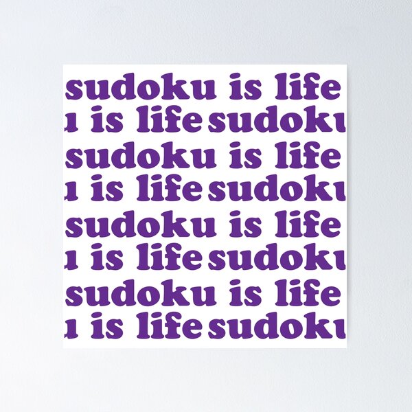 Item preview, Sudoku is Life | Purple Tiled Font 1 designed and sold by beanibooi.