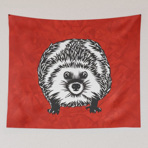 Item preview, Hedgehog logo, geometric, vector, symmetrical, minimalism designed and sold by DrawItOnce.
